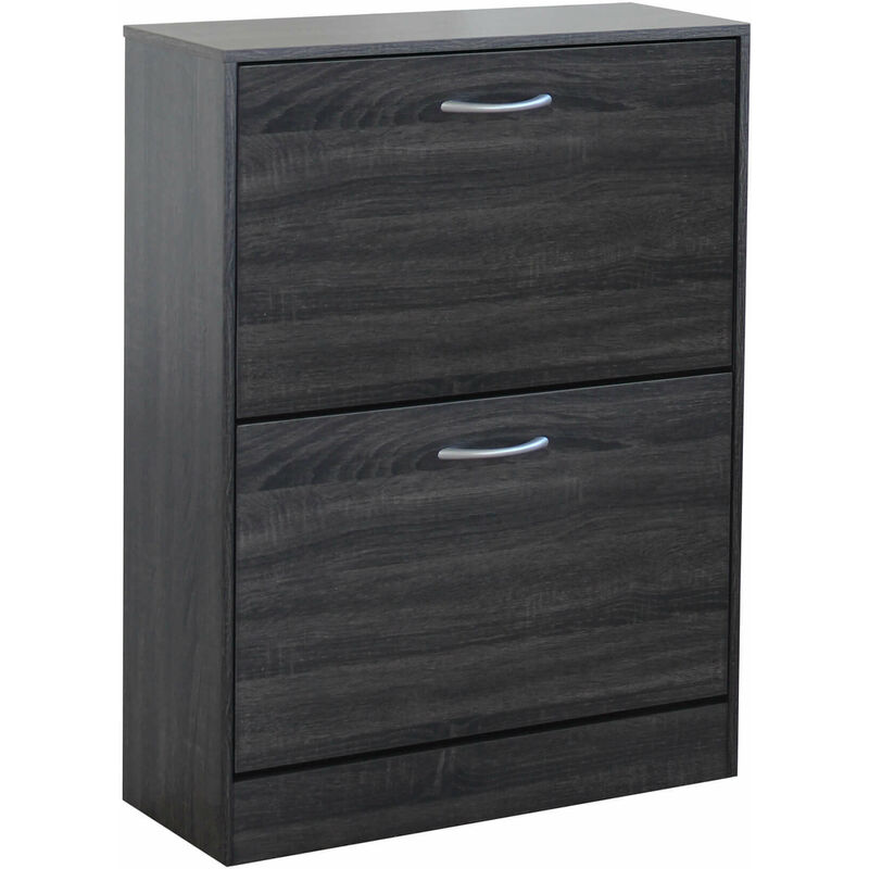 foto del prodotto scarpiera da interno a 2 ante in legno cristel darkgrey