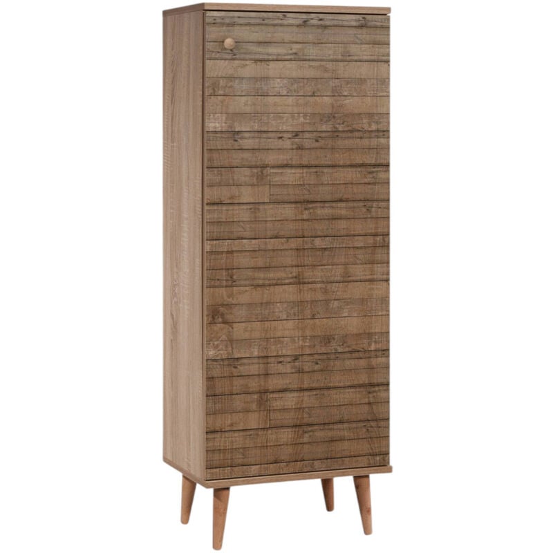 foto del prodotto scarpiera deimos, mobile portascarpe, armadio da ingresso multiuso, mobiletto per calzature, 50x38 h135 cm, quercia dmora