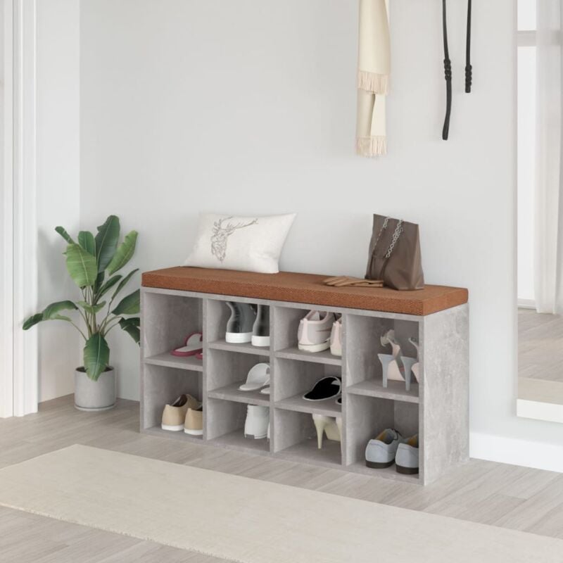 foto del prodotto scarpiera grigio cemento 103x30x48 cm in legno multistratocod mxl 70577
