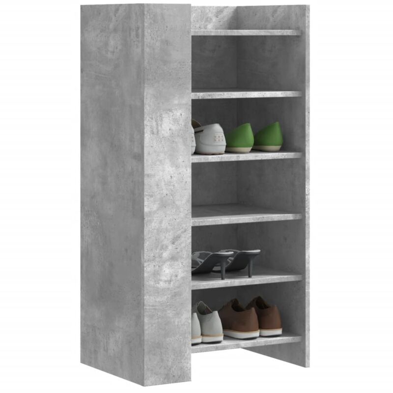 foto del prodotto scarpiera grigio cemento 52x37,5x100 cm in legno multistrato vidaxl