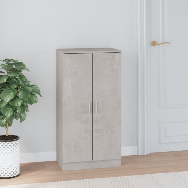 foto del prodotto scarpiera grigio cemento 55x35x108 cm in legno multistrato vidaxl