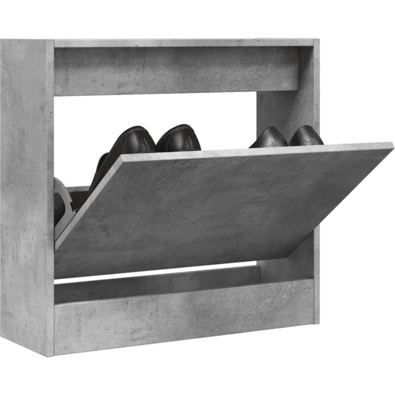 foto del prodotto scarpiera grigio cemento 60x21x57 cm in legno multistrato vidaxl