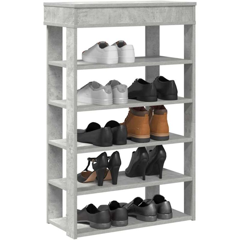 foto del prodotto scarpiera grigio cemento 60x30x98 cm in legno multistrato - vidaxl