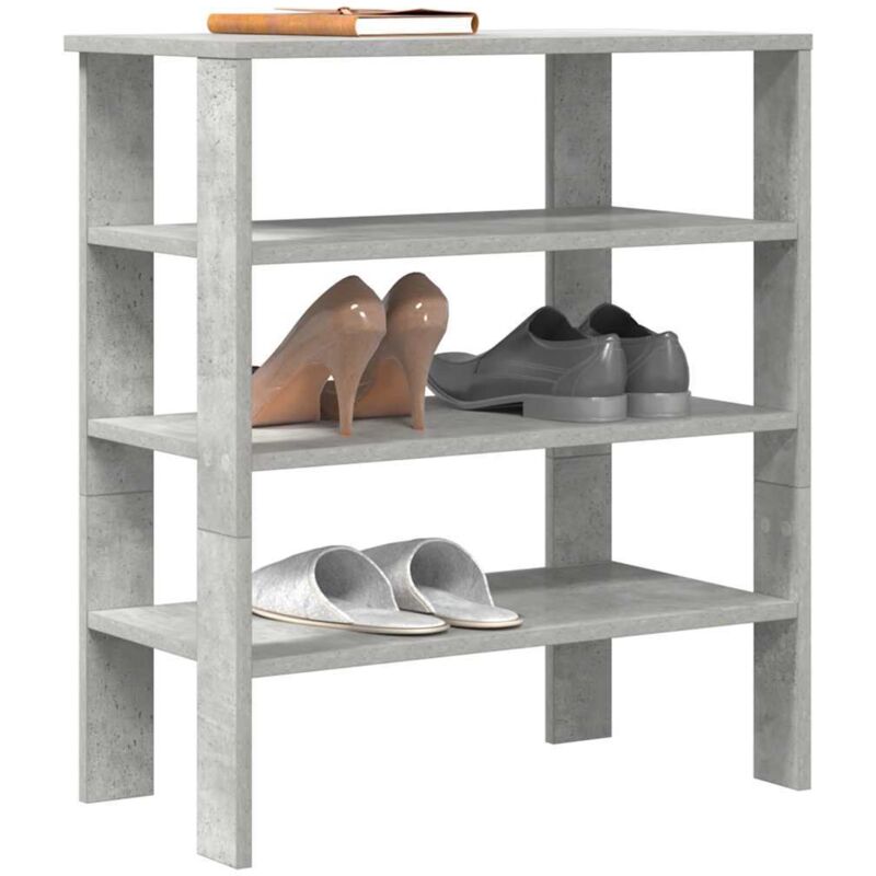 foto del prodotto scarpiera grigio cemento 61x32x70 cm in legno multistrato - vidaxl