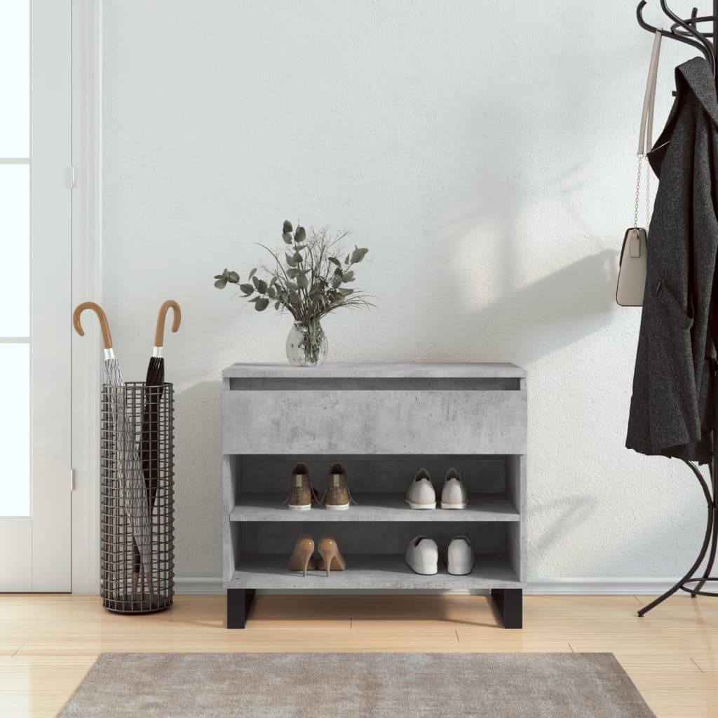 foto del prodotto scarpiera grigio cemento 70x36x60 cm in legno multistratocod mxl 78909