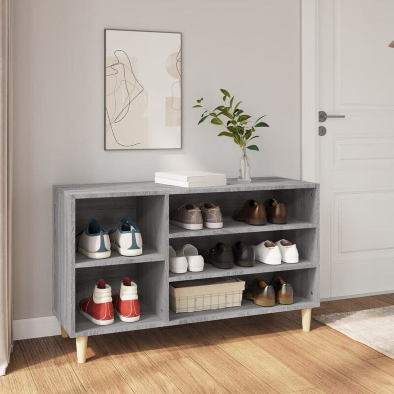 foto del prodotto scarpiera grigio sonoma 102x36x60 cm in legno multistrato vidaxl