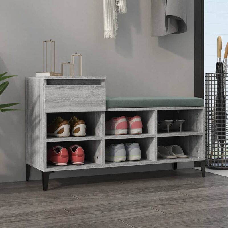 foto del prodotto scarpiera grigio sonoma 102x36x60 cm in legno multistrato vidaxl