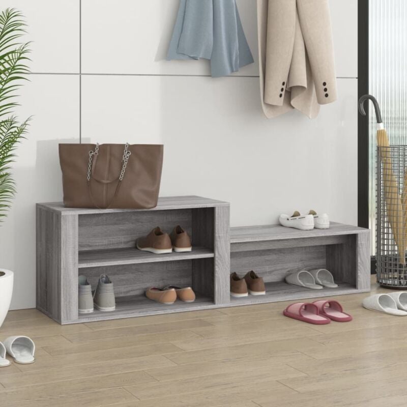 foto del prodotto scarpiera grigio sonoma 150x35x45 cm in legno multistrato vidaxl