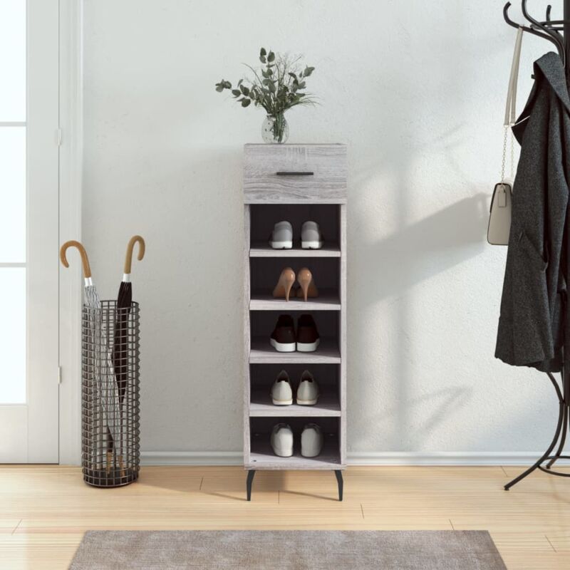 foto del prodotto scarpiera grigio sonoma 30x35x105 cm in legno multistrato vidaxl