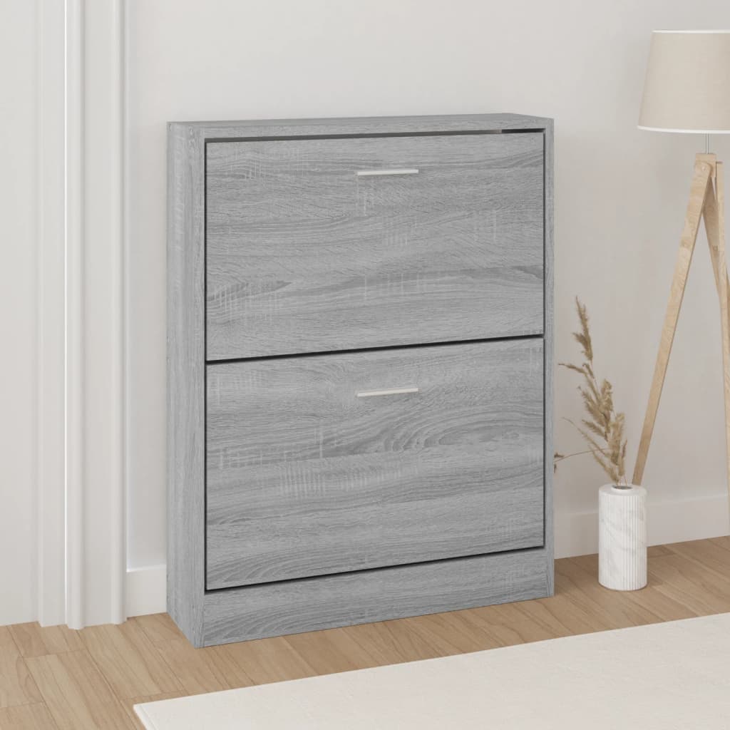 foto del prodotto scarpiera grigio sonoma 59x17x81 cm in legno multistrato cod mxl 75293
