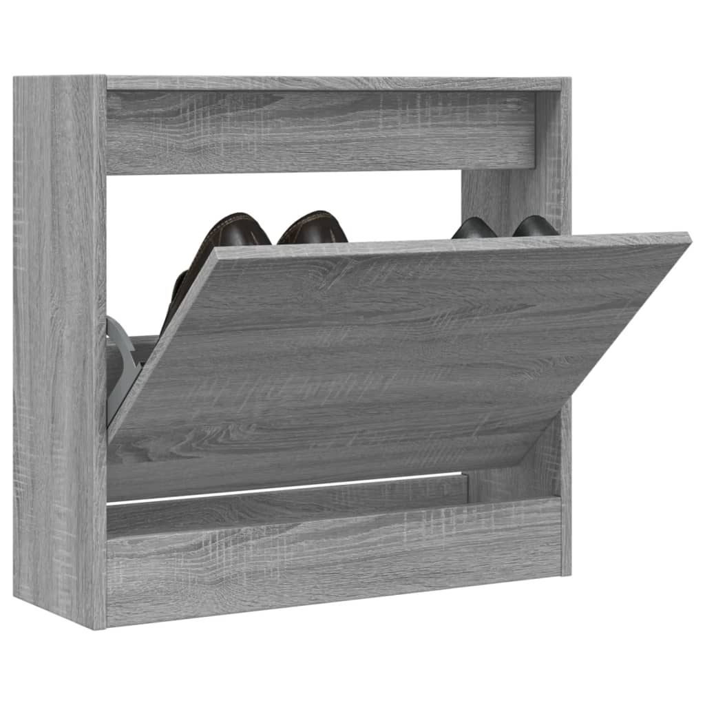 foto del prodotto scarpiera grigio sonoma 60x21x57 cm in legno multistratocod mxl 110785