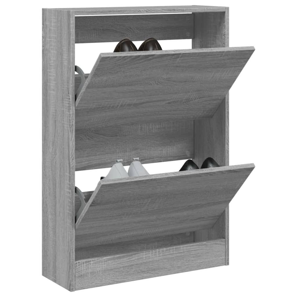 foto del prodotto scarpiera grigio sonoma 60x21x87,5 cm in legno multistratocod mxl 134785