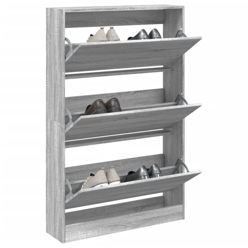 foto del prodotto scarpiera grigio sonoma 80x21x125,5 cm in legno multistrato vidaxl