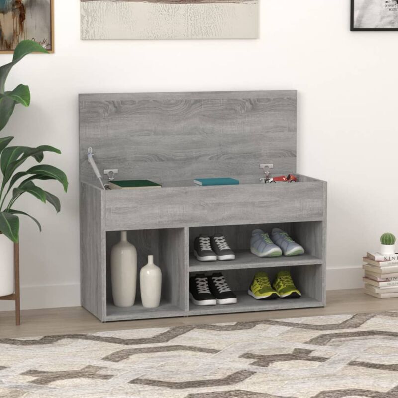 foto del prodotto scarpiera grigio sonoma 80x30x45 cm in legno multistrato vidaxl
