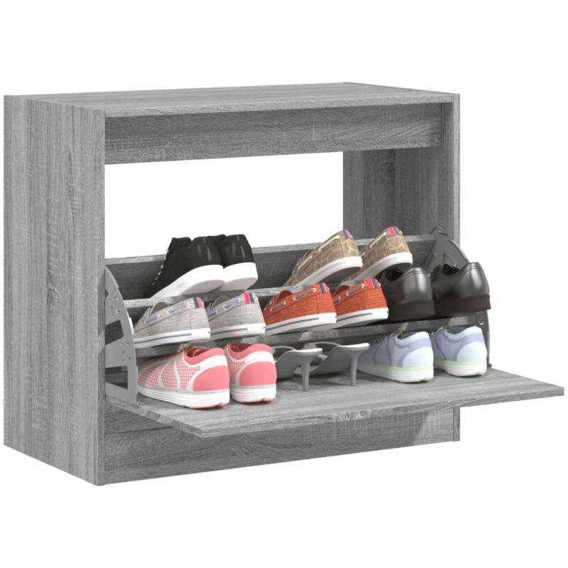 foto del prodotto scarpiera grigio sonoma 80x42x69 cm in legno multistrato vidaxl