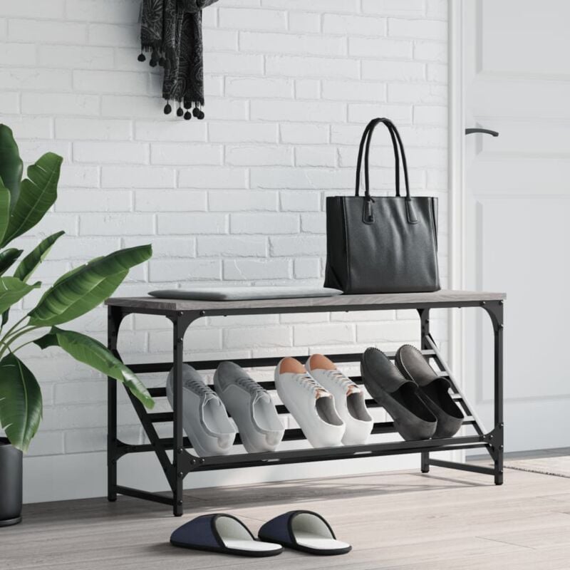 foto del prodotto scarpiera grigio sonoma 90x30x45 cm in legno multistrato vidaxl