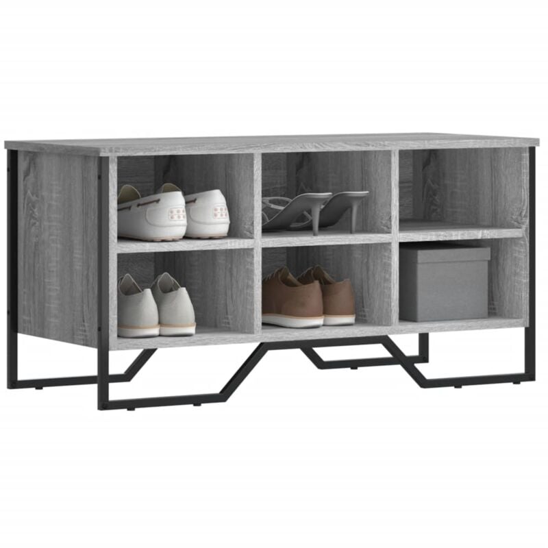 foto del prodotto scarpiera grigio sonoma 90x38x45,5 cm in truciolato vidaxl