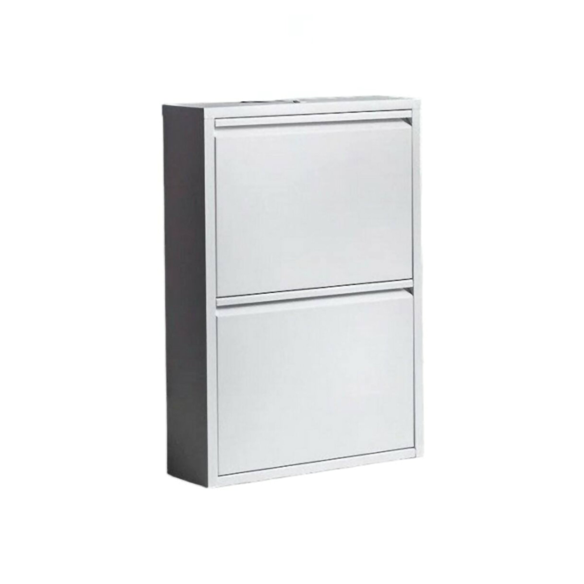 foto del prodotto scarpiera igina, mobile portascarpe in metallo, armadio da ingresso multiuso, mobiletto per calzature, 50x15h71 cm, bianco