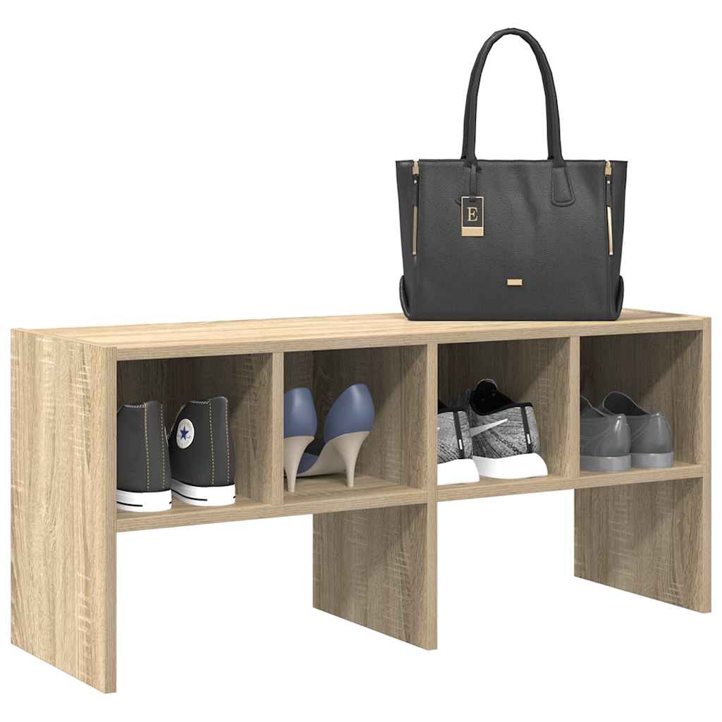 foto del prodotto scarpiera impilabile rovere sonoma 89,5x30x40 cm