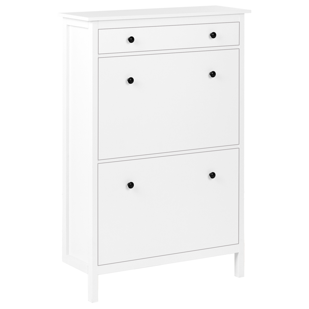 foto del prodotto scarpiera in mdf bianco a 2 scomparti per 10 paia di scarpe design moderno