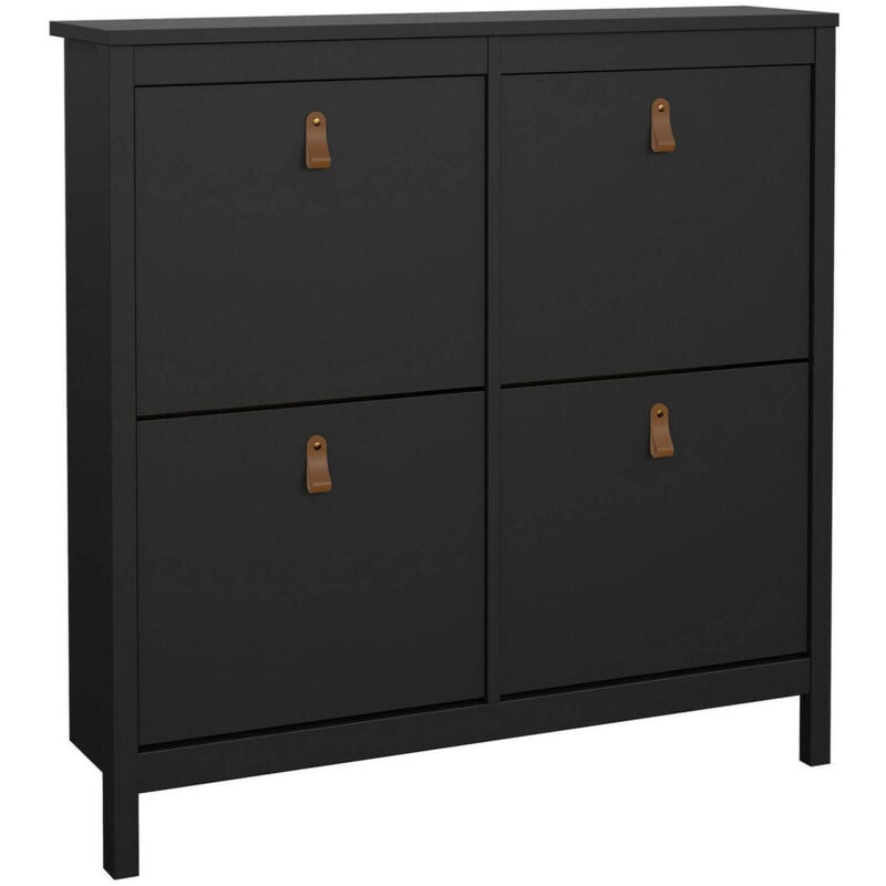 foto del prodotto scarpiera laurence, mobile portascarpe, armadio da ingresso multiuso, mobiletto per calzature, 103x25 h103 cm, nero dmora