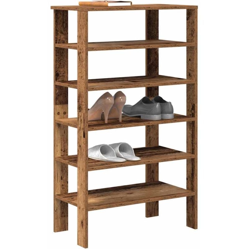 foto del prodotto scarpiera legno antico 61x32x105 cm in truciolato vidaxl