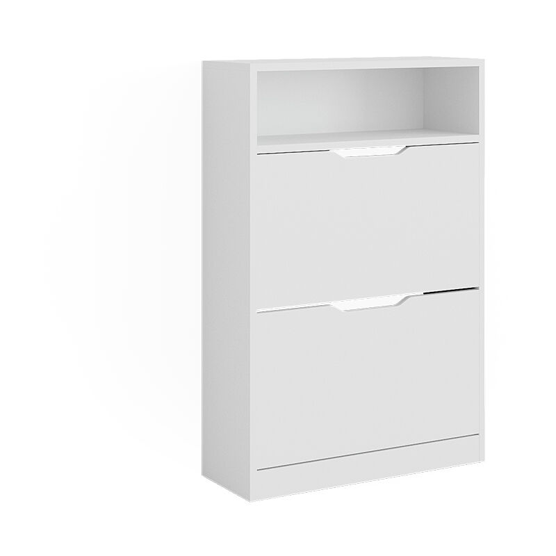 foto del prodotto scarpiera luca, bianco, 59 x 89.5 cm con 2 scomparti vicco