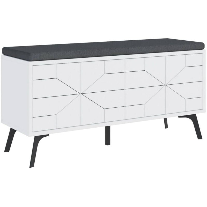 foto del prodotto scarpiera majoris, mobile portascarpe, armadio da ingresso multiuso, mobiletto per calzature, 107x35 h55 cm, bianco dmora