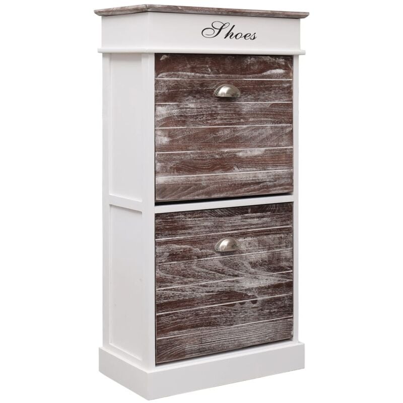 foto del prodotto scarpiera marrone 50x28x98 cm in legno di paulownia vidaxl