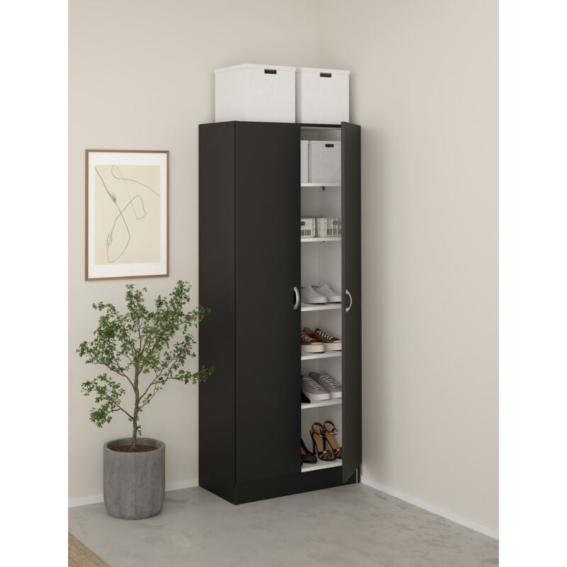 foto del prodotto scarpiera mobile multiuso focus 69,2x34,6 h 170,4 nero opaco