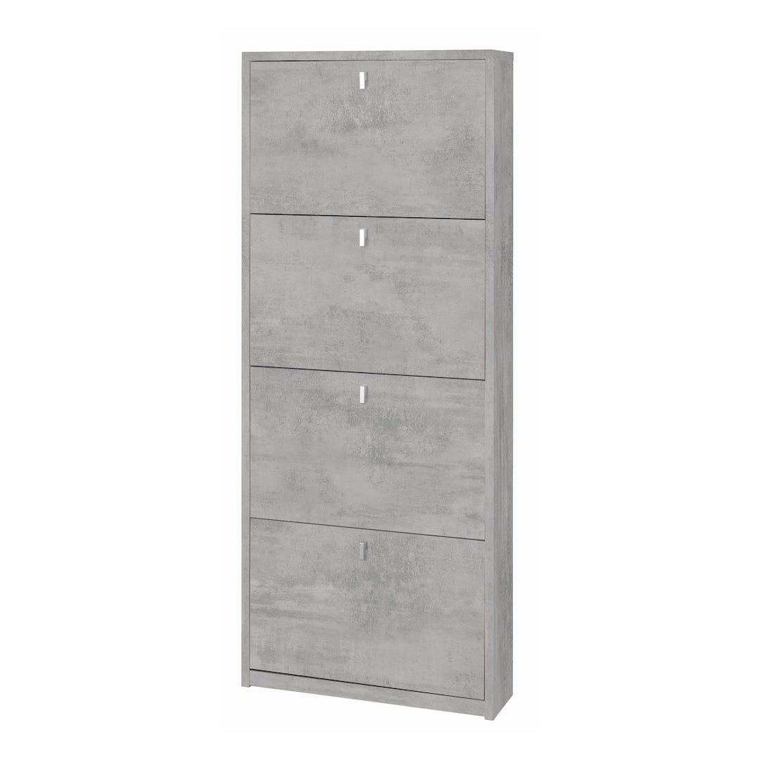 foto del prodotto scarpiera mobile salvaspazio 4 ante 63x18x154h cm in kit di montaggio colore cemento