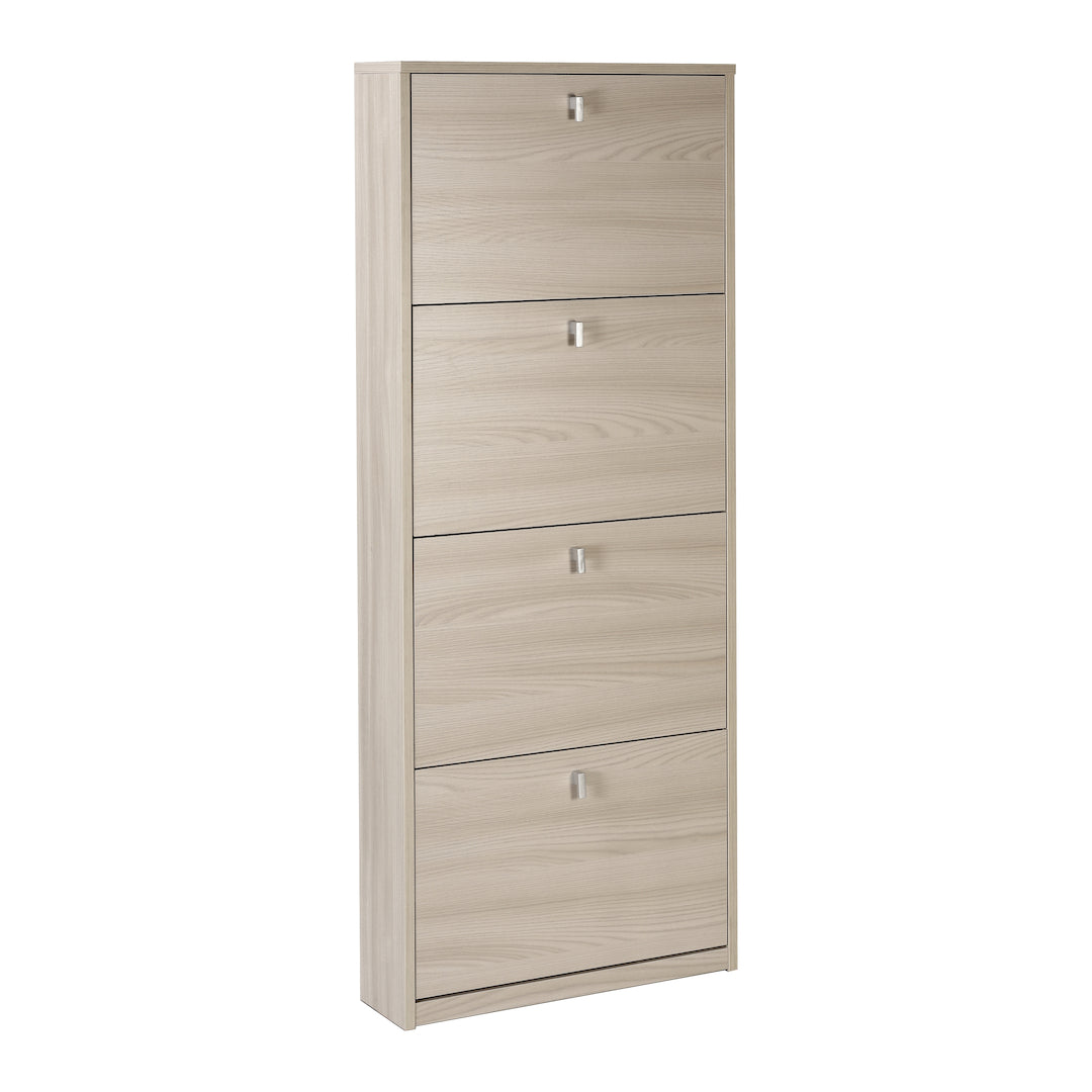 foto del prodotto scarpiera mobile salvaspazio 4 ante 63x18x154h cm in kit di montaggio colore olmo chiaro
