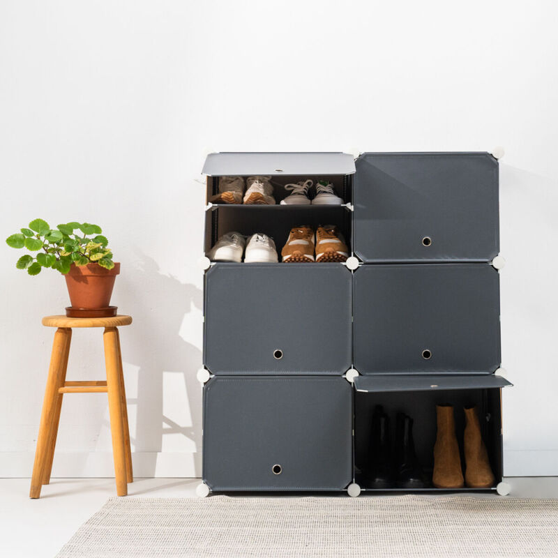 foto del prodotto scarpiera modulare portatile innovagoods grigio