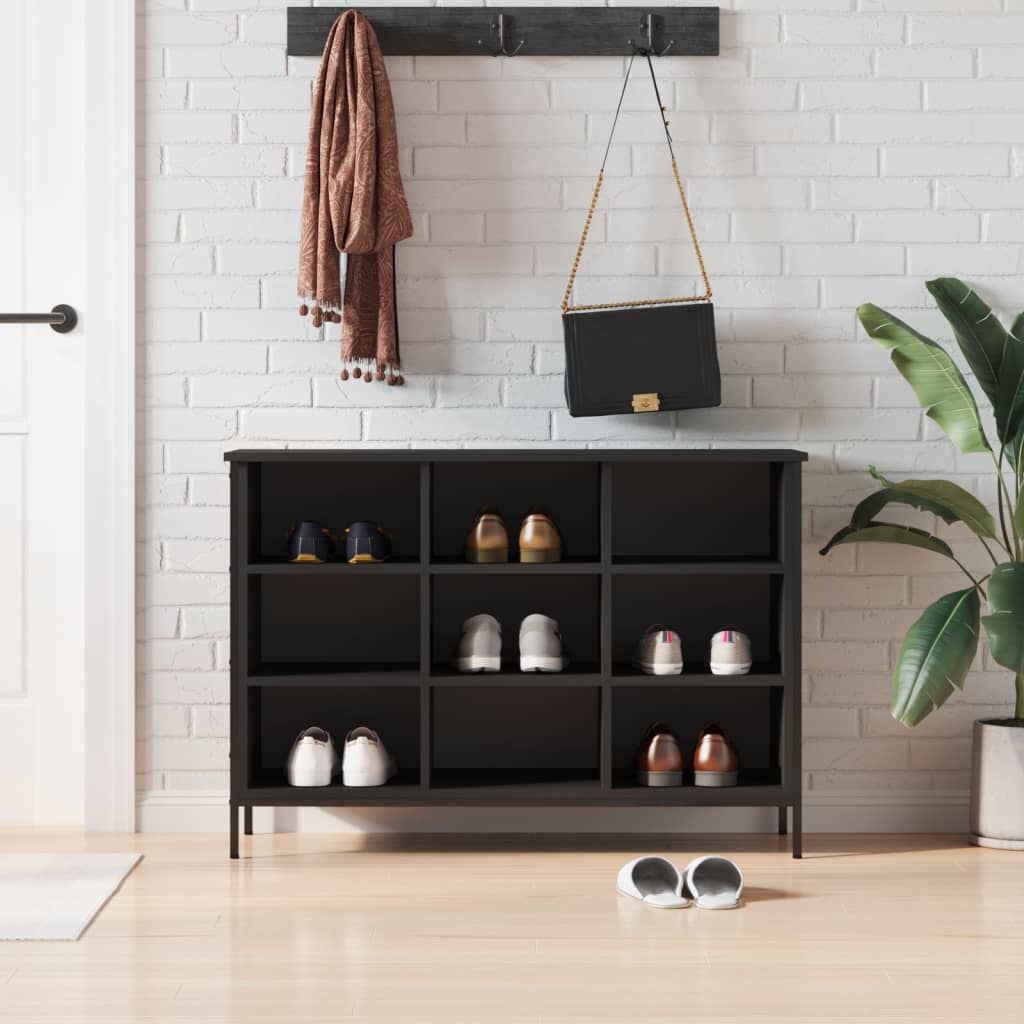foto del prodotto scarpiera nera 100x35x70 cm in legno multistratocod mxl 79195