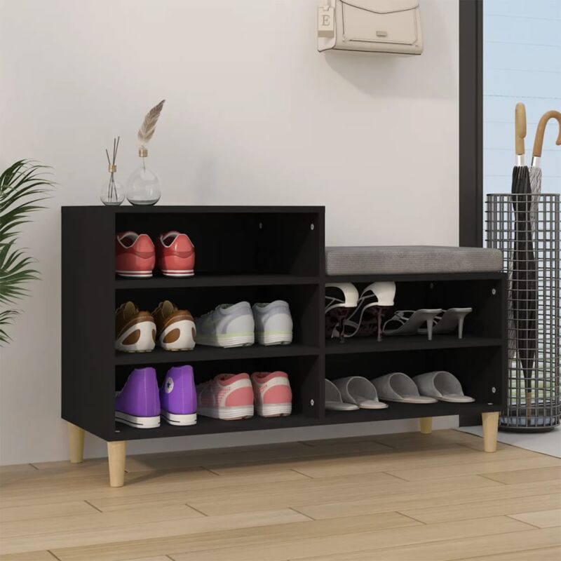 foto del prodotto scarpiera nera 102x36x60 cm in legno multistrato vidaxl