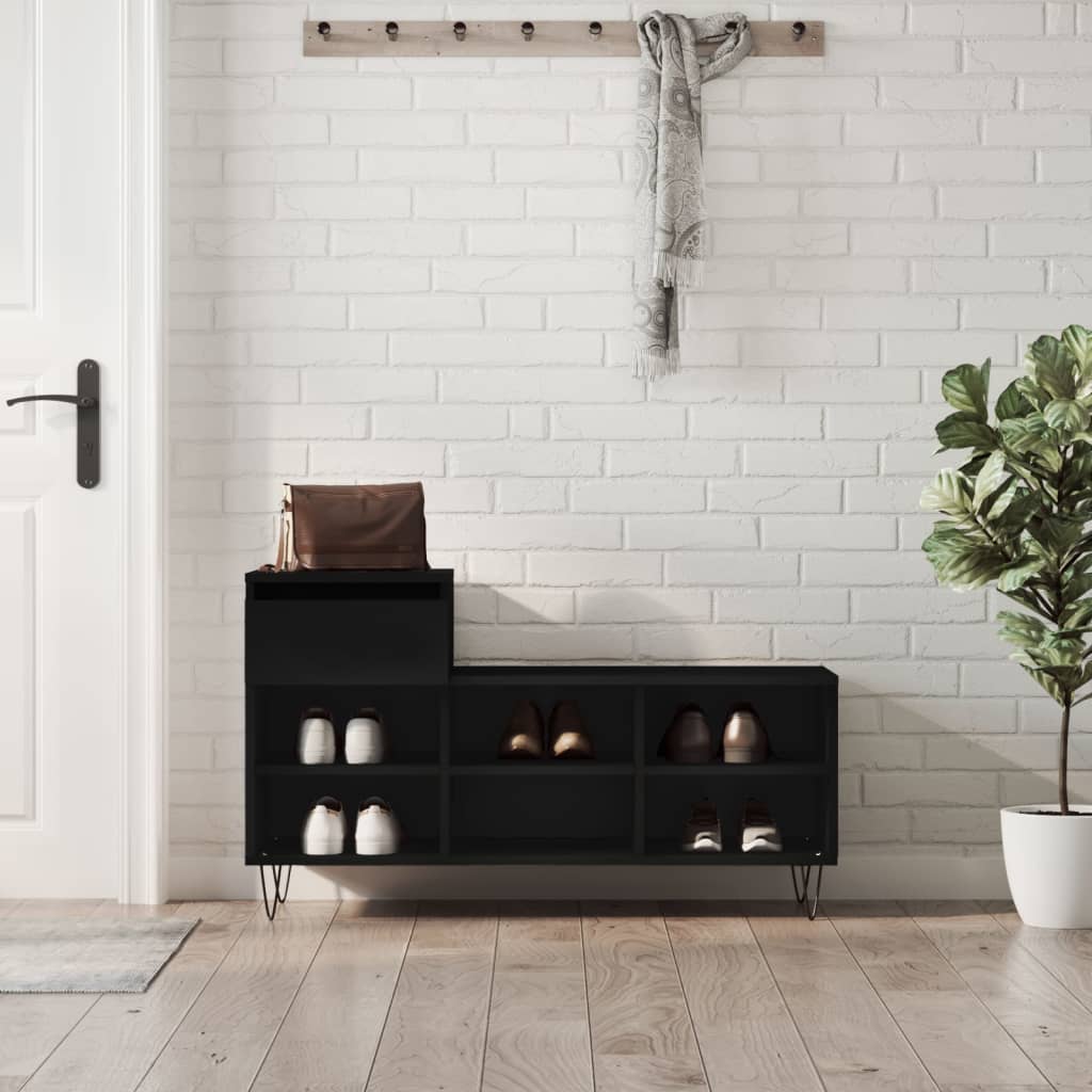 foto del prodotto scarpiera nera 102x36x60 cm in legno multistratocod mxl 102780