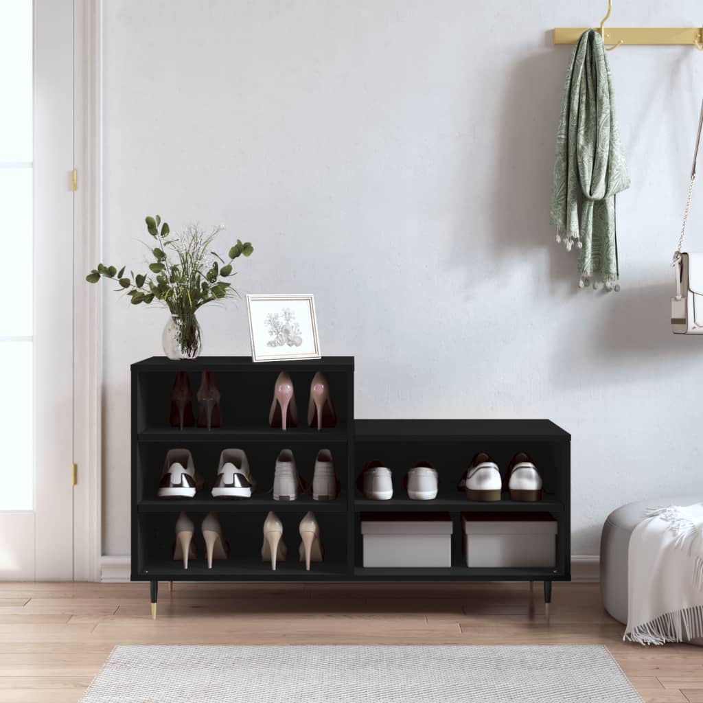 foto del prodotto scarpiera nera 102x36x60 cm in legno multistratocod mxl 126494