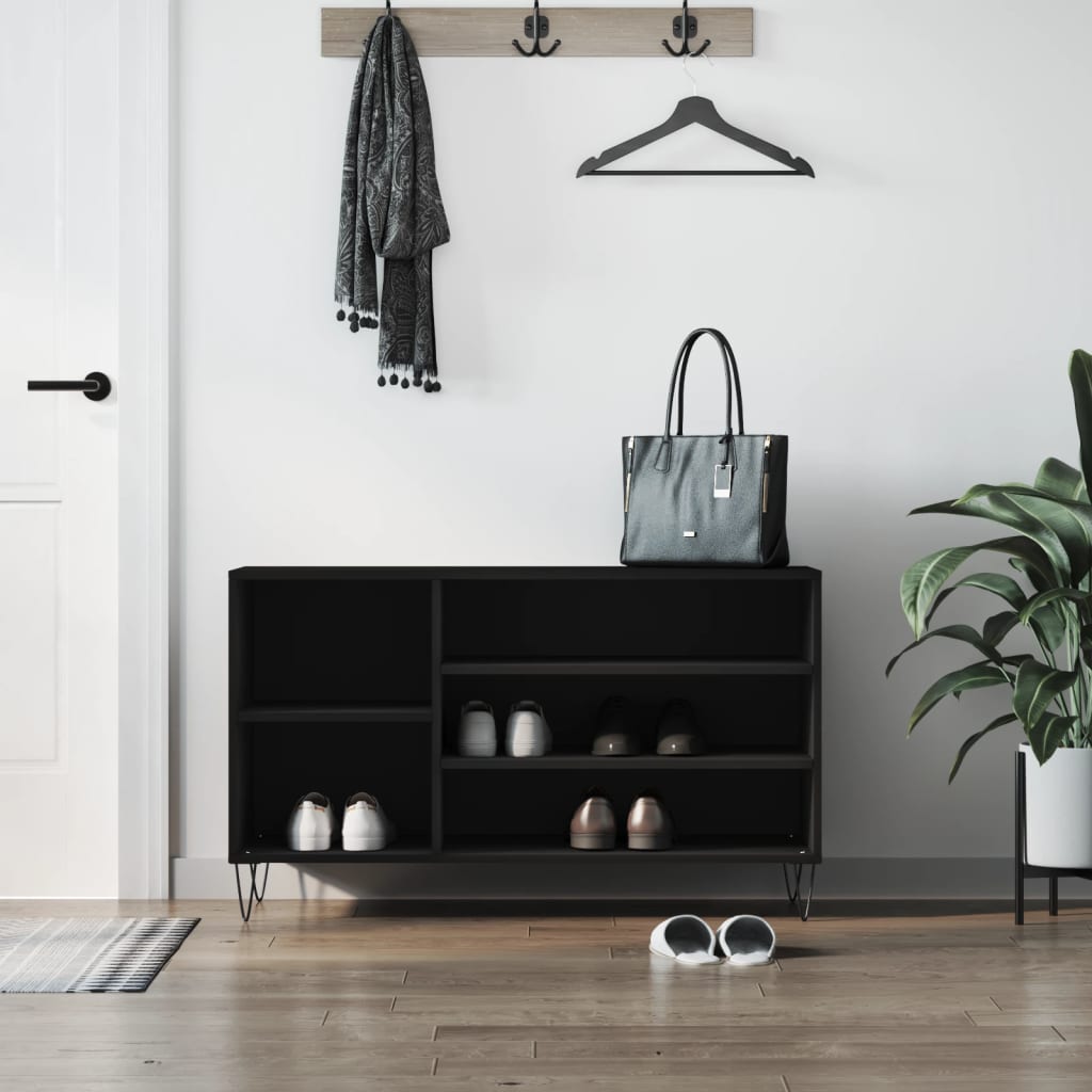 foto del prodotto scarpiera nera 102x36x60 cm in legno multistratocod mxl 126748