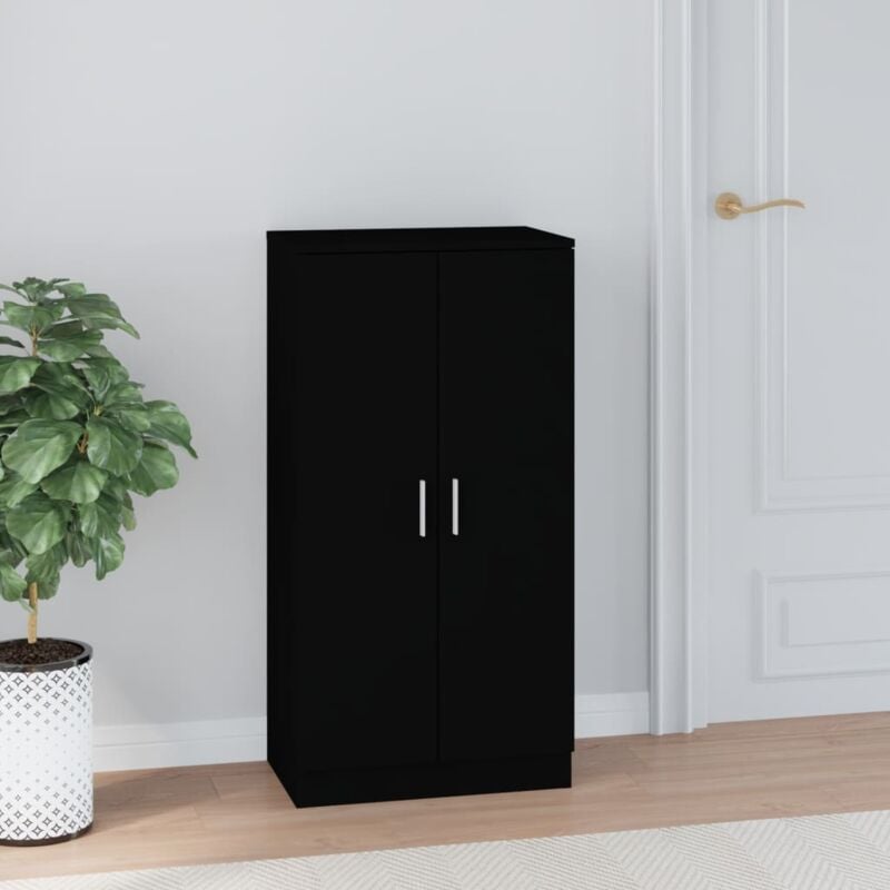 foto del prodotto scarpiera nera 55x35x108 cm in legno multistrato vidaxl