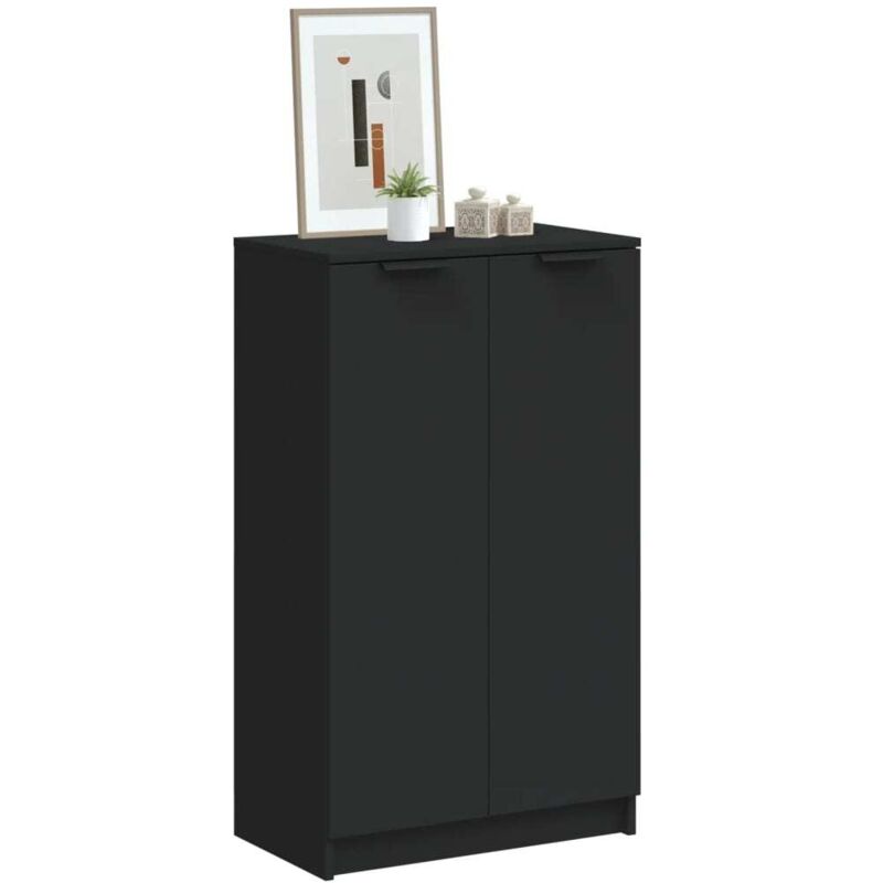 foto del prodotto scarpiera nera 59x35x100 cm in legno multistrato vidaxl