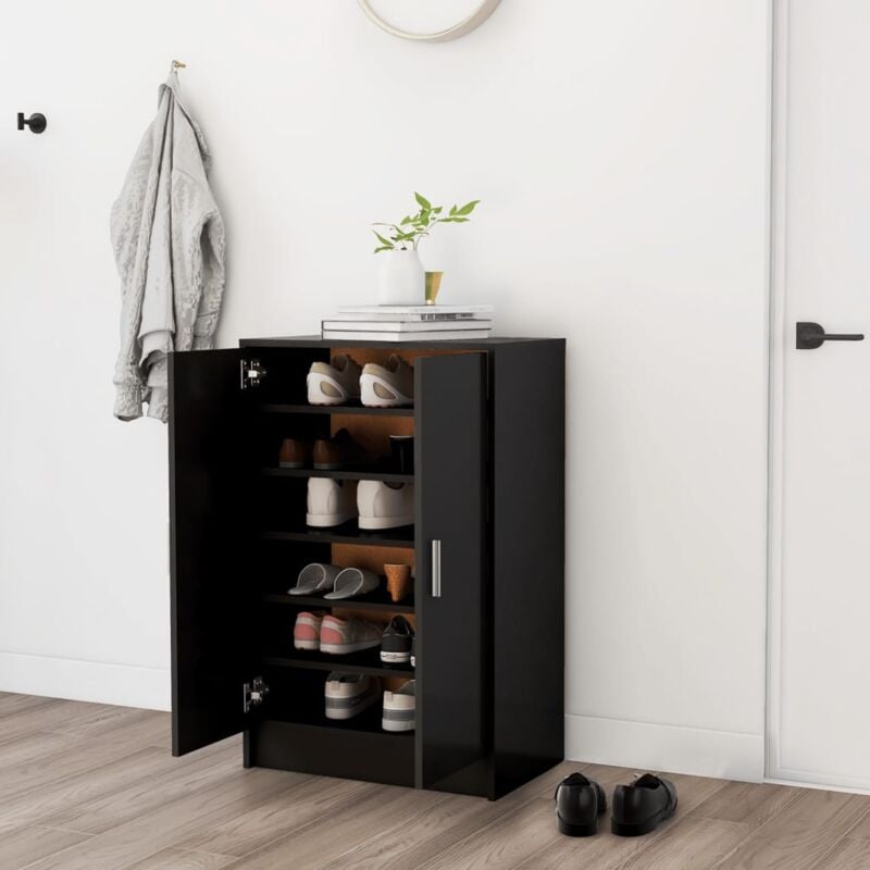 foto del prodotto scarpiera nera 60x35x92 cm in truciolato vidaxl