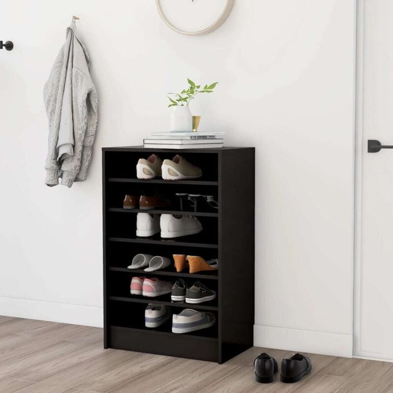 foto del prodotto scarpiera nera 60x35x92 cm in truciolato vidaxl