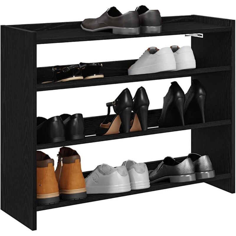 foto del prodotto scarpiera nera 80x25x62 cm in legno multistrato vidaxl