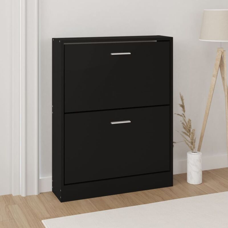 foto del prodotto scarpiera nero 59x17x81 cm in legno multistrato vidaxl