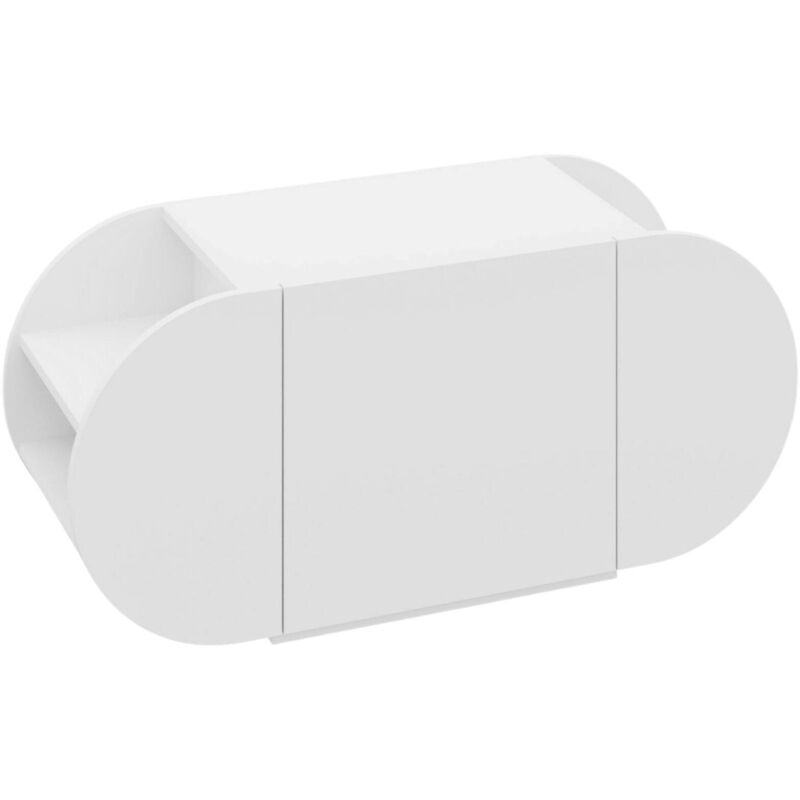 foto del prodotto scarpiera okeanos, mobile portascarpe, armadio da ingresso multiuso, mobiletto per calzature, 110x40 h50 cm, bianco dmora