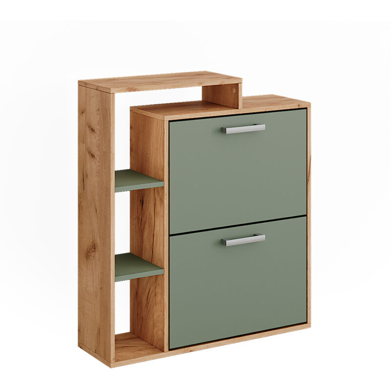 foto del prodotto scarpiera orlando, goldkraft rovere verde, 80 x 90 cm vicco