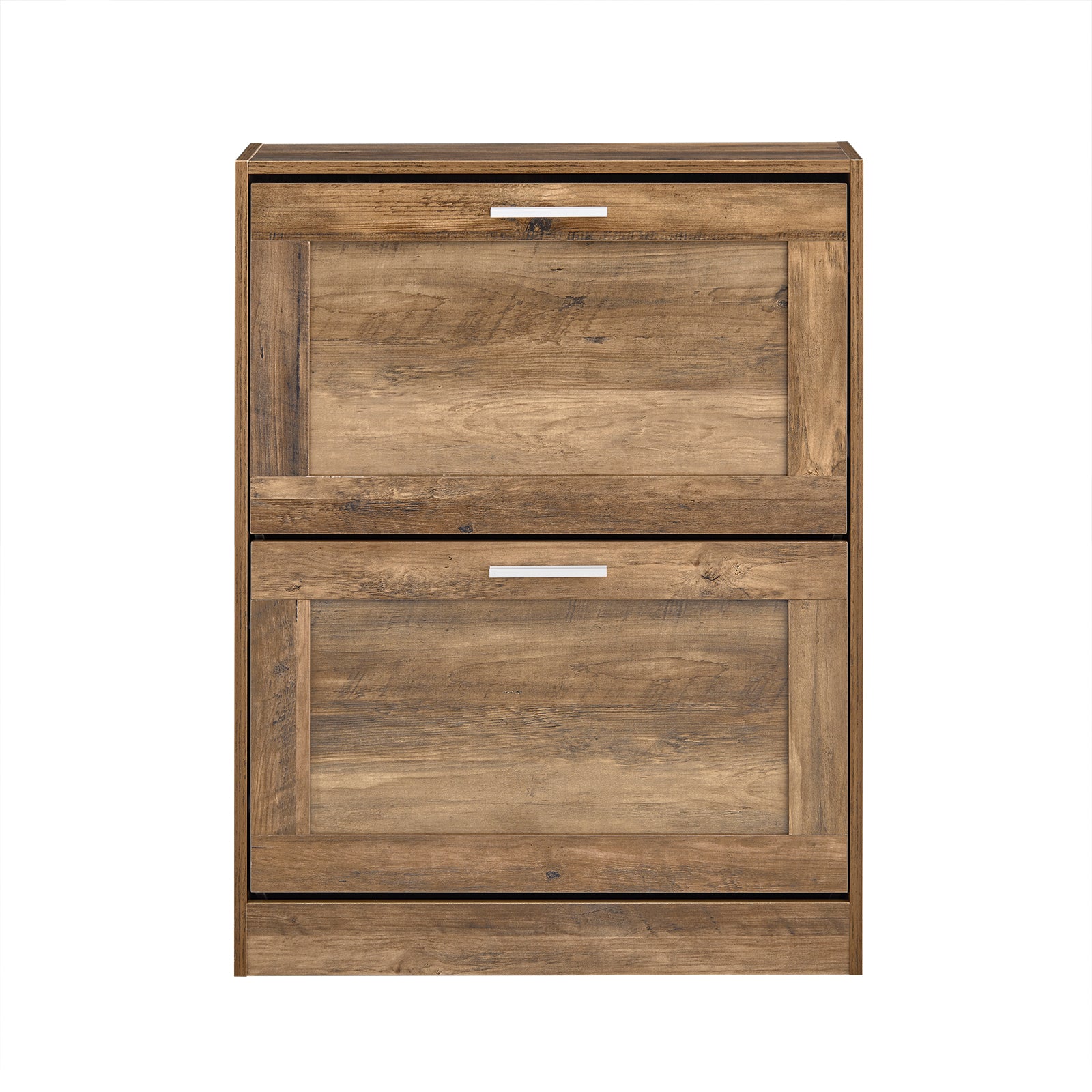 foto del prodotto scarpiera ribaltabile scarpiera a 2 ribalte portascarpe salvaspazio slim, 60x23x79cm noce fsr137-f sobuy