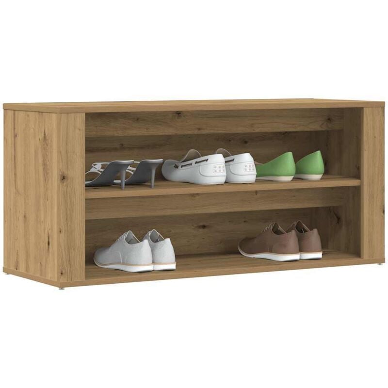 foto del prodotto scarpiera rovere artigianale 100x35x45 cm in truciolato vidaxl