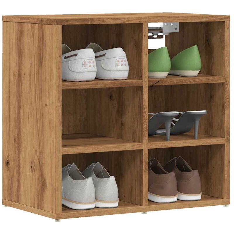 foto del prodotto scarpiera rovere artigianale 52x30x50 cm vidaxl