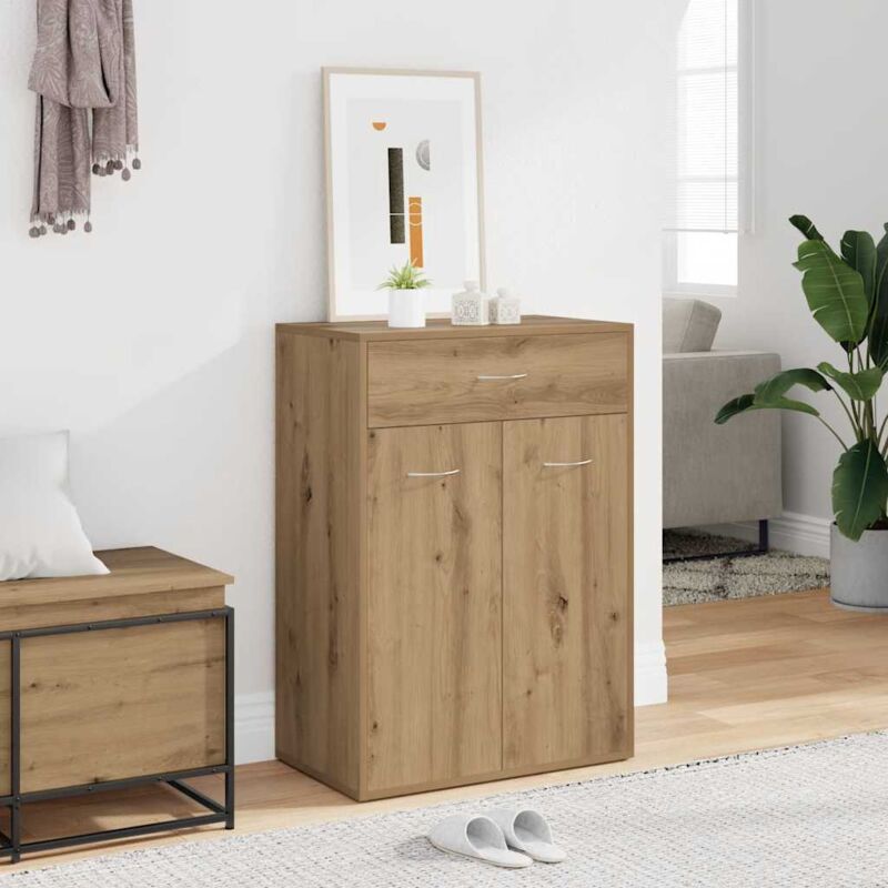 foto del prodotto scarpiera rovere artigianale 60x35x84 cm in legno multistrato vidaxl